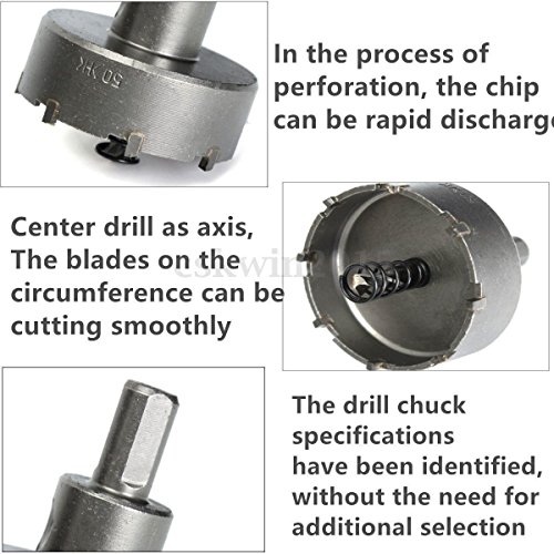 13Pcs 16mm-53mm Edelstahl Hartmetall Spitze TCT Metall Bohrer, Bohrloch Säge Set - 8