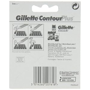 Gillette Contour Plus Razor Blades Men, Pack of 10 Razor Blade Refills with Lubrastrip and Comfort System, Packaging May… - Image 6