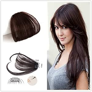Bangs Without Temples Medium Brown Hikyuu Flat Bangs Human Hair