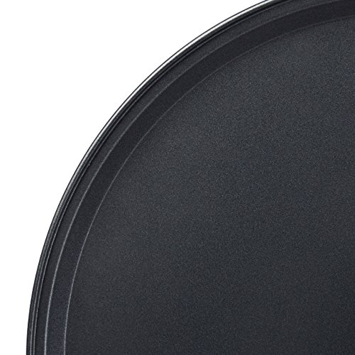 Relaxdays Pizzablech im Set mit großem Durchmesser: ca. 32 cm runde Backbleche für Pizza und Flammkuchen Pizza-Backblech im 2er Set Pizza Backset mit antihaftbeschichteten Blechen Pizza-Set, anthrazit - 4
