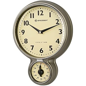 Amazon.de: Bengt Ek Design Wanduhr mit Kurzzeitwecker, Aluminium