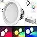 Produktbild BLOOMWIN 5 Stück WiFi Dimmbare RGBW Einbau Deckenleuchte 9W, Intelligent WIFI Farbwechsel Einbauleuchte Panel Downlight Deckenspot mit LED Driver 132*88MM fßr Wohnzimmer, Schlafzimmer, Diele, Bar, Klub (Android und iOS)