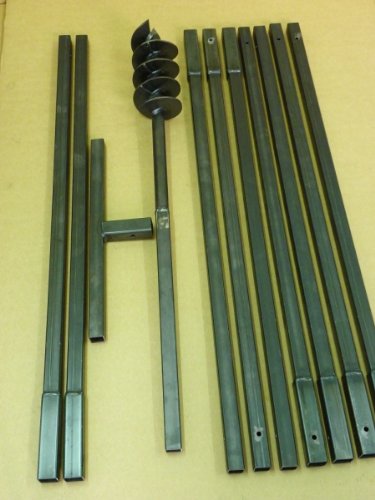 Erdbohrer Erdlochbohrer Brunnenbohrer Pfahlbohrer Handbohrer 120 mm 10 meter Bohrgerät f. Brunnen und Rammfilter