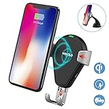 Caricatore Wireless Auto,Wofalo ricarica rapida Regolabile Wireless Auto Culla Supporto per Samsung Galaxy Note 8/ S8/ S8+/ S7/ S6 Edge+/ Note 5,Qi Charging Standard per iPhone X/8/8 Plus