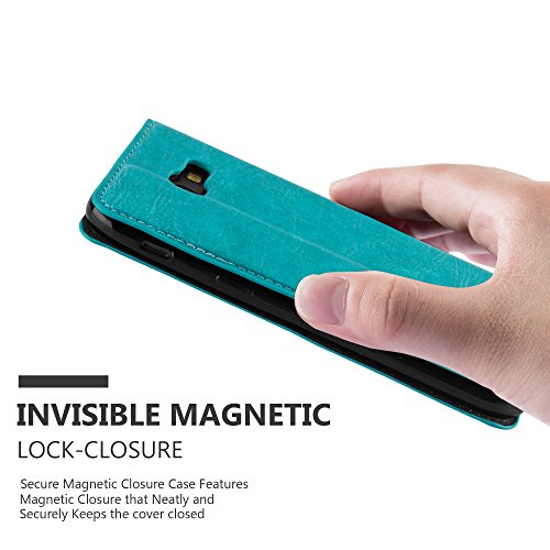 Samsung Galaxy A5 2017  7  Funda Estilo Libro de Cuero Sint  tico en TURQUESA PETROL de Cadorabo  Dise  o IM  N INVISIBLE      Cubierta Protectora con Cierre Magn  tico  Tarjetero y Funci  n de Suporte     Protecci  n Carcasa Caja Etui Case Cover