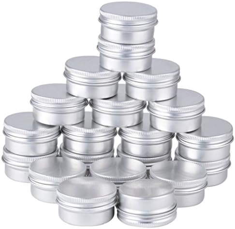 20pcs 15ml aluminum tin box cream jars jars cosmetics tin screwdriver empty box tigel with screw cap for DIY nail art cosmetics beauty products