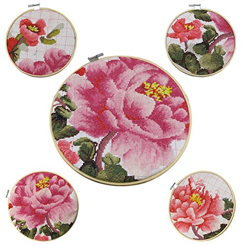 Faylapa 3pcs Stickerei Ring Stickrahmen Embroidery Bambus Hoop Embroidery Cross Stitch - 7