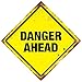 Produktbild PotteLove Danger Ahead Diamond Art Warnschild für Gesundheit und Sicherheit, aus Aluminium, 20,3 x 30,5 cm