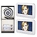 Produktbild Love Life 7-Zoll-Video-Türsprechanlage Intercom System IR-Cut HD 1000TVL Türklingel-Kamera mit 2 Monitor, Nachtsicht, Entriegelungsfunktion