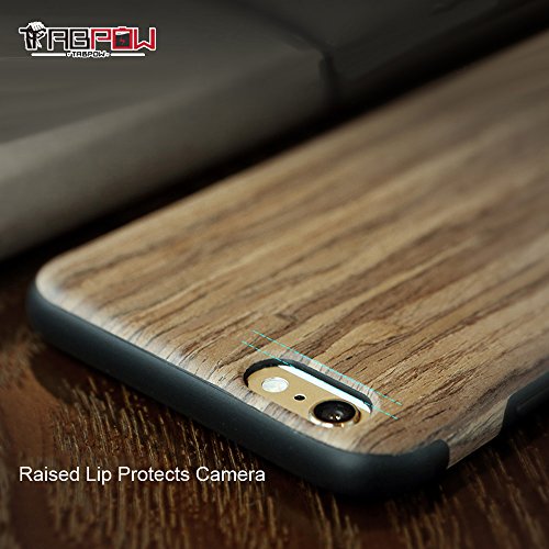 iPhone 6 Case, Phone 6s Case, TabPow [Wooden][Shockproof][Drop Protection][Heavy Duty] Dual Layer Slim Hybrid Wood Case Cover For iPhone 6 / iPhone 6S (4.7 Inch), Rosewood