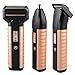 Men's 3 in 1 Rechargeable Grooming Kit, Electric Foil Shaver, Nose Trimmer & Hair Clipper, Great for Home and Travel Use