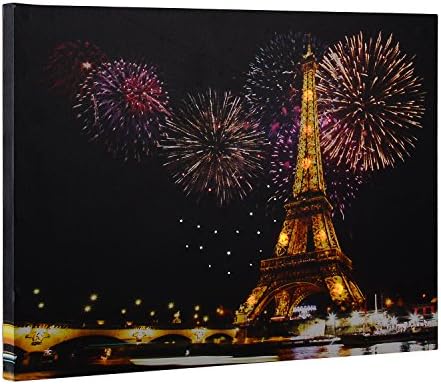 KSENDALO Canvas with Colorful Flash LED light Design(A night of fireworks), Operated by 3 x AA battery(not included), Fashion Wall Decor, 15.8 x 1 x 11.5 Inch โฆ