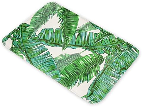 Tropical Rainforest Leaves Floor Mats American Non-slip Green Carpet For Bathroom Indoor/outdoor Doormats Alfombras Rectangle Mats for Living Room Carpets Kitchen Rugs Kids Bedroom