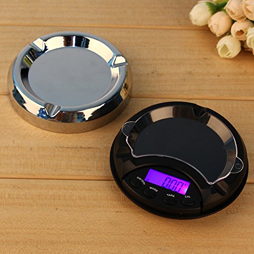 Demiawaking Neue Hohe Präzision Tragbar Aschenbecher Digital Waage Skale für Schmuck Küche Skala Taschenwaage (200g x 0.01g) - 3