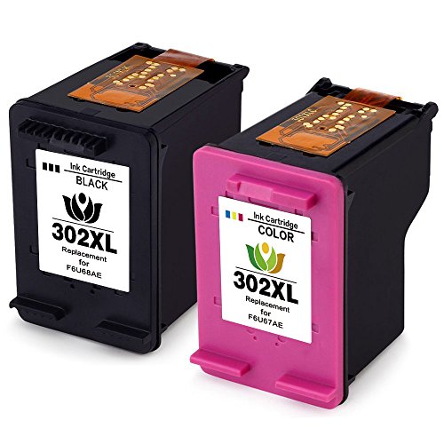 2er Set 302 Tintenpatronen Kompatibel für HP 302 Patrone HP 302 XL ( 1x Schwarz , BK , Black + 1x Farbig , Color) HP DeskJet 1110 2130 3630 HP Envy 4520 e-All-in-One 4524 e-All-in-One HP OfficeJet 3830 4650 3800 Series