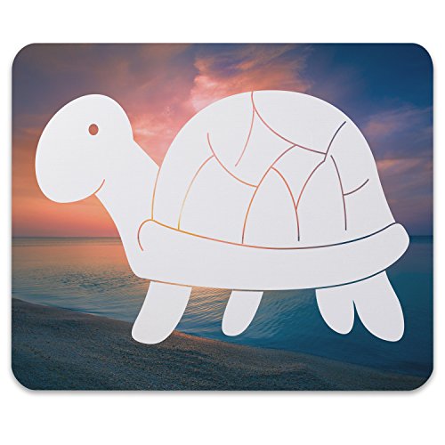 Mr. & Mrs. Panda Mauspad Druck Schildkröte Seitlich - 100% handmade & handbedruckt - Schildkröte, Panzer, Turtle Mouse Pad, Mousepad, Computer, PC, Männer, Mauspad, Maus, Geschenk, Druck, Schenken, Motiv, Arbeitszimmer, Arbeit, Büro Schildkröte, Panzer, Turtle