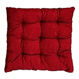 Story @ Home Best Price Square Chair Pad Seat Cushion Car Pad Office Chair Pad Stool Cushion 1 Pc Corduroy Chair Pad 14 Inch X 14 Inch- Maroon