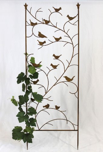 DanDiBo Rankhilfe mit Vögel 120705 Rankgitter aus Metall H-150 cm B-50 cm Kletterhilfe - 3