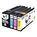 Produktbild ONLYU 4-Pack Kompatible Tintenpatronen für HP 950 951 XL 950XL 951XL für HP Officejet Pro 8100 8600 8610 8620 8630 8640 8660 8615 8625 251dw 276dw (1Schwarz/1Blau/1Rot/1Gelb)