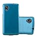 Produktbild Cadorabo Hülle für LG Nexus 5 - Hülle in TÜRKIS – Handyhülle aus TPU Silikon in gebürsteter Edelstahloptik (Brushed) Silikonhülle Schutzhülle Soft Back Cover Case Bumper