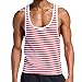 Produktbild Huihong Herren Weste Tops Ärmellose Baumwolle Streifen Sport Unterhemd Sweat Effekt Tank Tops Unterwäsche Muskelhemd Unterhemd (Rot, M)