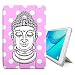 Produktbild Graphic4You Buddha-Kopf Punktmuster Tupfen Muster (Hell-Pink) Smart cover Hülle Dünn Tri-Fold Schlank Superleicht Ständer Cover Schutzhülle Tasche für Samsung Galaxy Tab A - 10.1" (2016) (T580/T585 Series)