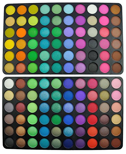 240 Lidschatten 2 x 120 Professionelle Lidschattenpalette Matt & Shimmer eyeshadow Makeup Make-Up Set Kosmetik mit Spiegel 2 3 - 3