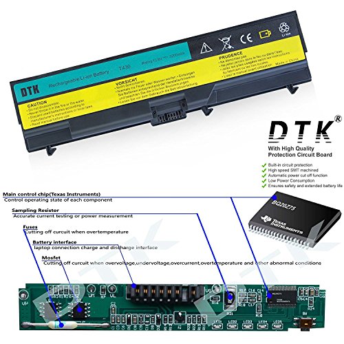 Dtk® Ultra Hochleistung Notebook Laptop Batterie Li-ion Akku für Lenovo Ibm Thinkpad W530 / W530i / L430 / L530 / T430 / T430i T530 / T530i Series notebook Battery (0A36303) (4400MAH-6CELL) - 3