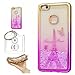 Produktbild Hülle Huawei P10 Lite (5,2 Zoll) Hülle Transparent Hardcase,3D Galvanotechnik TPU Kreative Liquid Bling Hülle Case Für Huawei P10 Lite (5,2 Zoll),Dynamisch Treibsand Flüssige Fließend Wasser Glitter Sparkle Klar Hart Plastik Tasche Kristall Handytasche Rückseite Hülle Schale Etui Für Huawei P10 Lite (5,2 Zoll) + Schlüsselanhänger (R) (1)