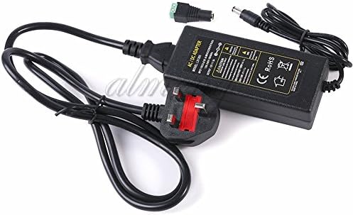 FAVOLCANO AC 100-240V To DC 12V 5A 60W 5.5x2.1mm DC Output Jack Power Supply Converter Adapter for Led Lights Strips, Female DC Power Jack Adapter Connector Plug
