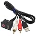 Produktbild Auto Cinch Kabel Adapter mit 3,5 mm Audio Jack Aux USB-Kabel Erweiterung Halterung Panel Mount Kabel für VW Toyota