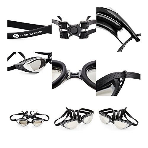 VERGLEICHSSIEGR: Innovative Premium Schwimmbrille „ProSwim“ von Sportastisch :: 3 austauschbare Nasenbrücken :: 100% perfekte Passform :: UV Schutz und Anti-Fog-Beschichtung :: INKLUSIVE Nasenklammer & Ohrstöpsel :: geprüfte Markenqualität, ideal Einsteiger oder Profis :: Exklusives Design für Damen, Herren und Kinder ab 10 Jahren :: 100% wasserdicht :: innovativer Schnellverschluss mit 4-fach einstellbaren Bändern :: inklusive 3 Jahren Sportastisch Produktgarantie - 7