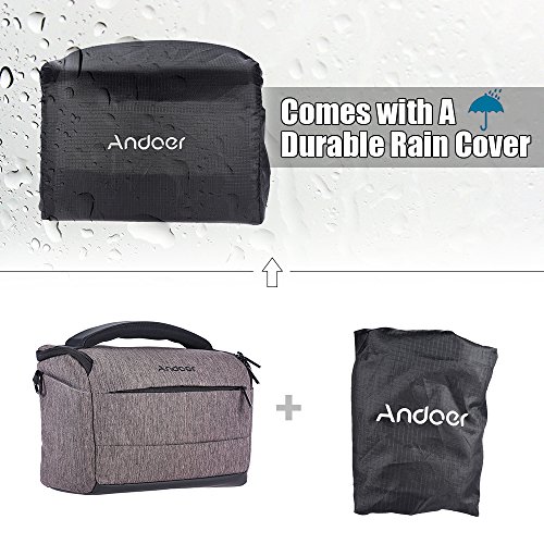 Andoer DSLR appareil photo sac    bandouli  re mode Portable Polyester   tui pour 1 cam  ra 2 lentilles et petits accessoires pour Canon Nikon Sony FujiFilm Olympus Panasonic