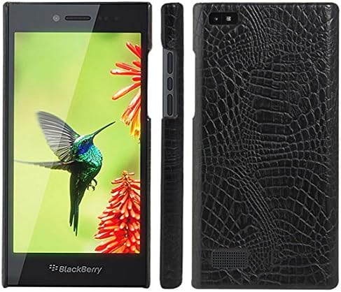 BlackBerry Leap Case, HualuBro [Ultra Slim] Premium Crocodile Pattern Lightweight PU Leather Phone Protective Case Cover for BlackBerry Leap Smartphone (Crocodile Cover Black)