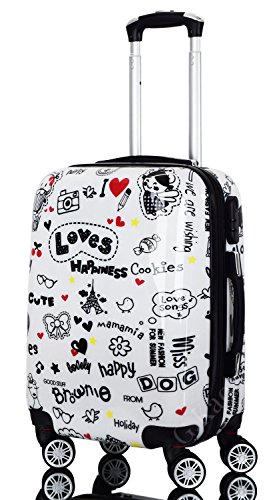 G.Kaos - Maleta De Cabina Equipaje de Mano - En Policarbonato Superligera - Pel&iacute;cula Protectora Para Quitar - Para Vuelos Como EasyJet Y Otros - Fantas&iacute;a Loves 55cm