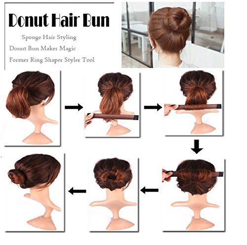 Zhenhui 3 Stücke Damen Fashion Hair Styling Donut Hair Bun Maker - 2