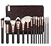Z-O-E-V-A 15pcs Makeup Brushes Professional Rose Golden Luxury Set Brand Make Up Tools Kit Powder Blend Cosmetic brushes LUXURY SET (15pcs/set Brown)