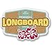Price comparison product image 2 x 10cm/100mm Longboard Surfboard Vinyl Sticker Decal Laptop Travel Luggage Car Bike Sign Fun #4466