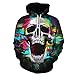 Produktbild Briskorry Unisex Halloween Pullover 3D Geist Gedruckt Langarm Hoodie Kapuzenpulli Blusen Tops Festival Kostüm