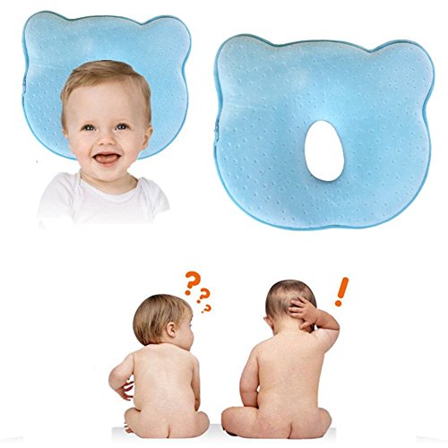 Baby Kissen für Memory Foam Baby-Kopfkissen – und Kopf Positionierer Hals Unterstützung verhindern Baby Flat Head (0–12 Monate) - 3