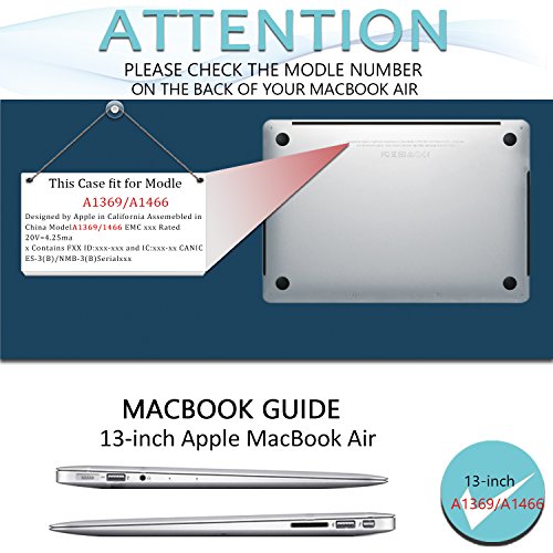 FOGEEK MacBook Air 13 Hülle: Hard Case Print Frosted für MacBook Air 13 Zoll (A1466 / A1369)–Weiß Marmor Muster Rubber Coated Hard Shell Cover Etui Tasche，Hochwertige harte Beschichtung- Weiß+Gold - 2