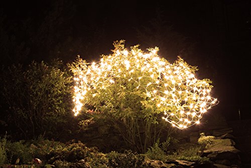 128er LED Pavillonbeleuchtung Lichternetz warm weiß Außen Lichterkette XMAS - 7