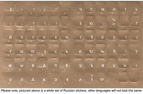 Dvorak UK Transparent Keyboard Stickers With BLUE Letters - Suitable for ANY Keyboard