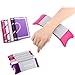 Warm Girl Comfortable Nail Art Pillow Hand Holder Cushion Plastic & Silicone Cushion Nail Arm Rest Manicure Accessories Tool Equipment (Black Set)