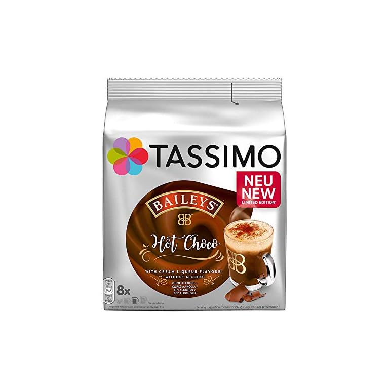TASSIMO Baileys Hot Chocolate Capsules Pods TDiscs 5 Pack, 40 Drinks Fresh Store Shop