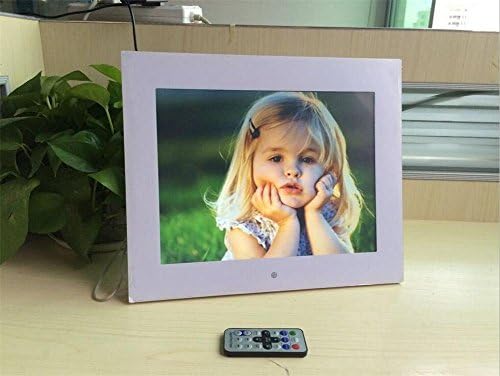 digital FhotoLED HD Digital Photo Frame Mirror Plane Multimedia Support Music and Video Playback SD Memory Card &amp; Remote Applicable for Any Gifts Occasions , white , 15 inch