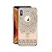 Produktbild HULI Design Case Hülle für Apple iPhone X/XS Smartphone im Orientalischen Muster Graphit - Schutzhülle mit orientalischem Mandala Sonnenmuster Henna Ornament Traumfänger - Handyhülle durchsichtig