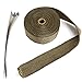 Produktbild Lance Home Hitzeschutzband Basaltfaser Auspuffband 10M mit Kabelbinder für Fächerkrümmer Thermoband Krümmer Band Golden 10m x50mm