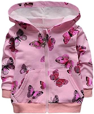 Baby Coat Jacket , Toddler Girls Butterfly Print Hoodie Tops Baby Clothes Coat (XL/18-24M, Oink)