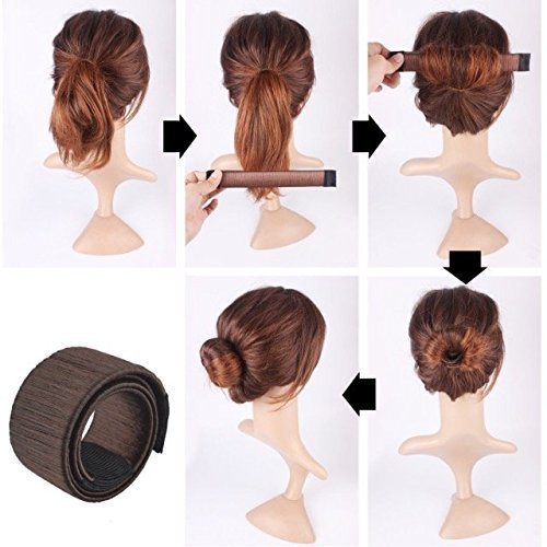 ColdDesire 2er Pack Haar Styling Donut Hair Bun Maker für Damen Fashion / Perfekt für langes und dickes Haar geeignet - 3